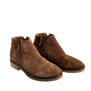 Italeau Women’s 38 US 7.5 Brown Suede Ankle Boots Handmade Italy